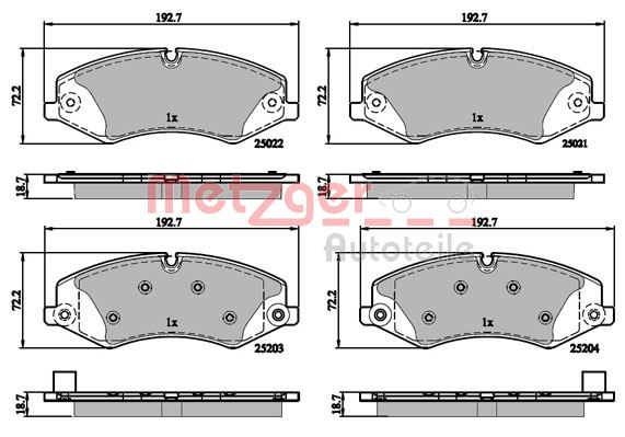 Remblokset Metzger 1170879