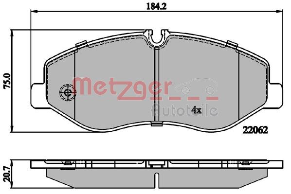 Remblokset Metzger 1170895