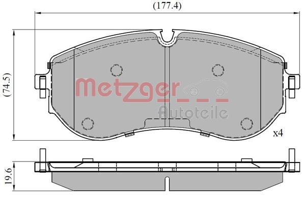 Remblokset Metzger 1170898
