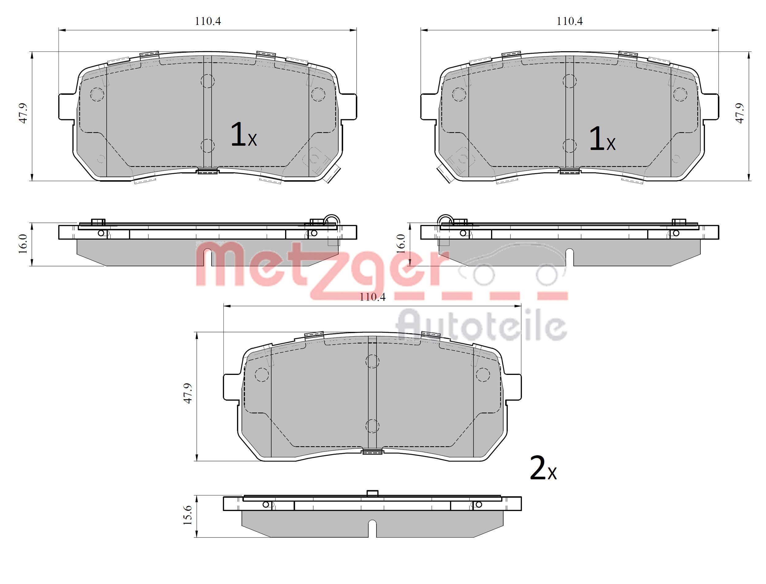 Remblokset Metzger 1170914