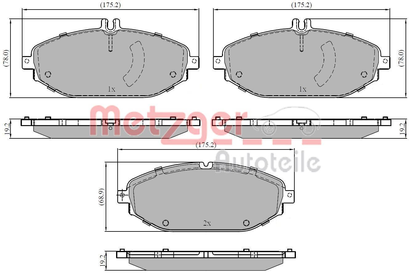 Metzger Remblokset 1170963