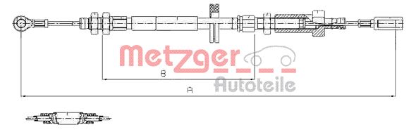 Handremkabel Metzger 1171.7