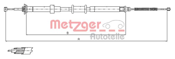 Handremkabel Metzger 12.0702