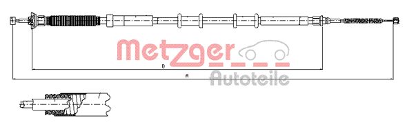 Handremkabel Metzger 12.0716