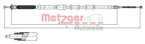 Handremkabel Metzger 12.0719