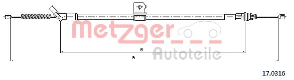 Handremkabel Metzger 17.0316