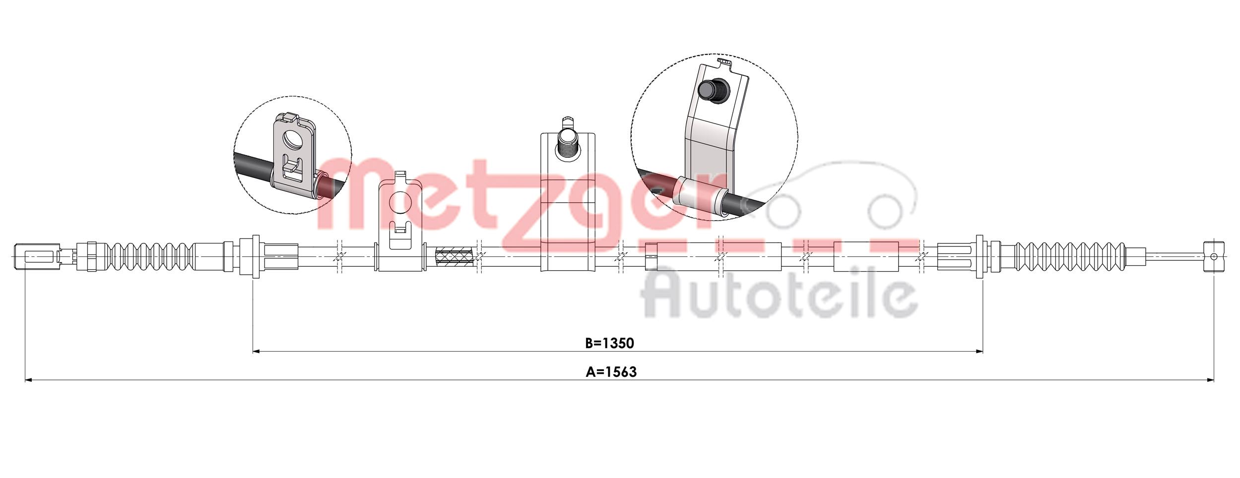 Handremkabel Metzger 17.0605