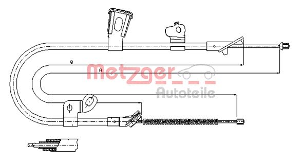 Handremkabel Metzger 17.1078