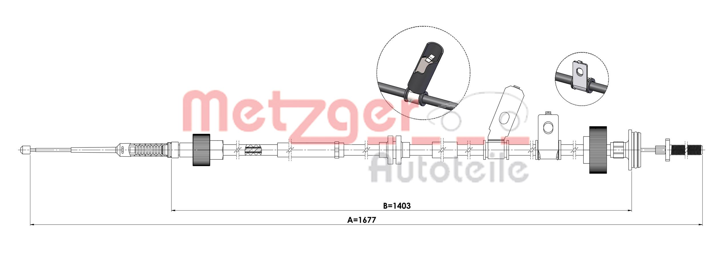 Handremkabel Metzger 1E.LR003