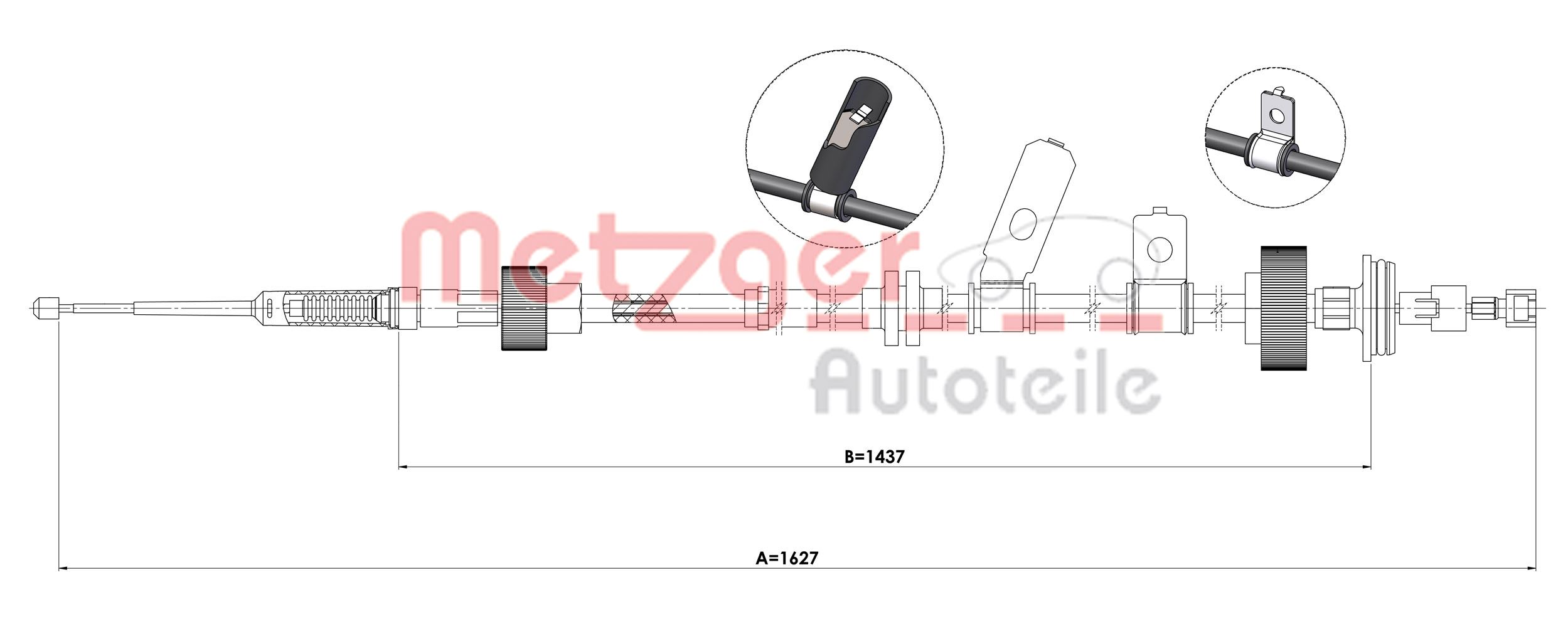 Handremkabel Metzger 1E.LR004