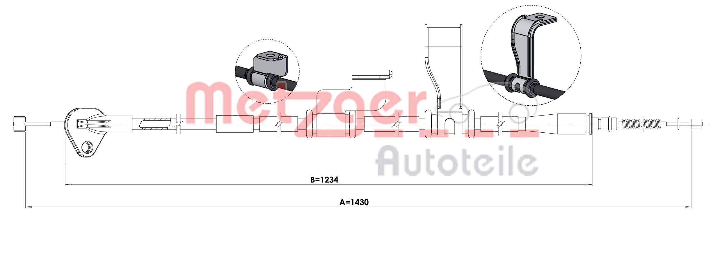 Handremkabel Metzger 1.HY003