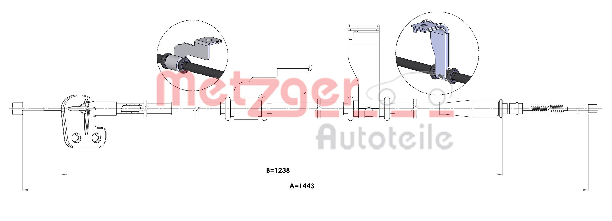 Handremkabel Metzger 1.HY004