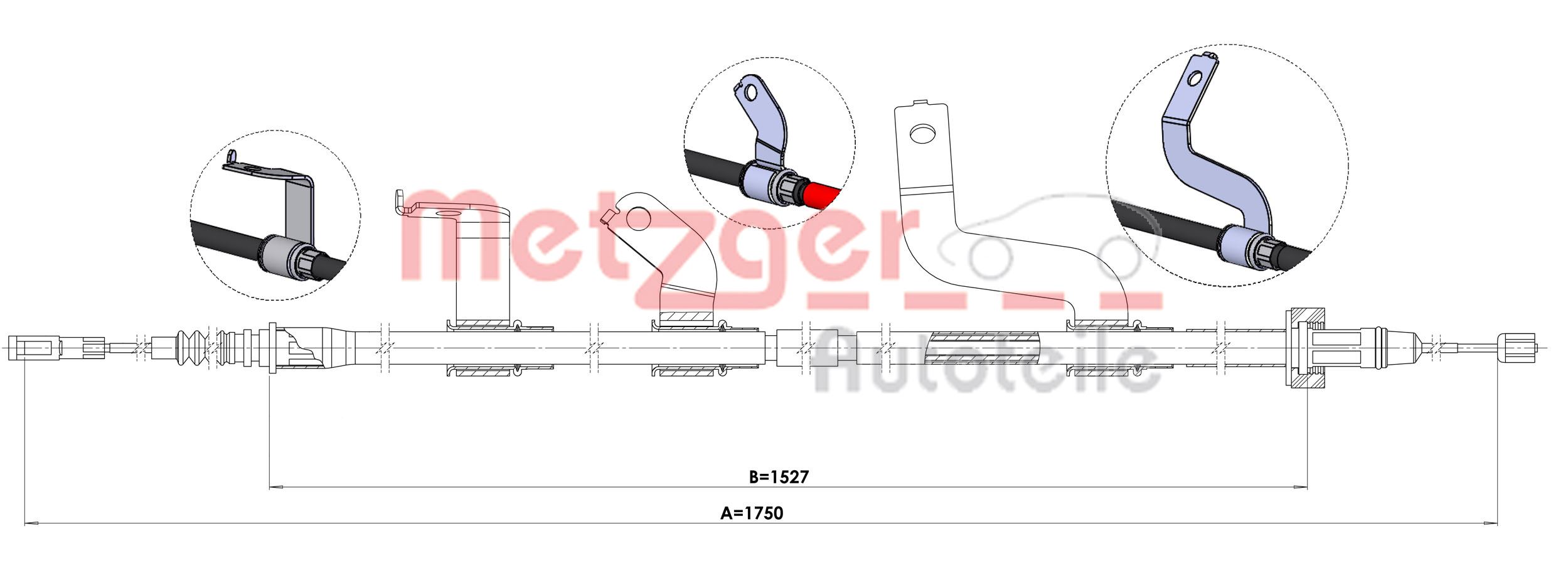 Handremkabel Metzger 1.KI017