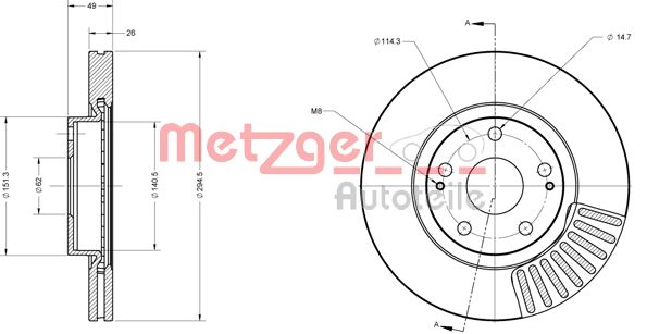 Remschijven Metzger 6110276