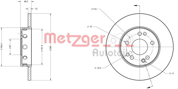 Remschijven Metzger 6110325