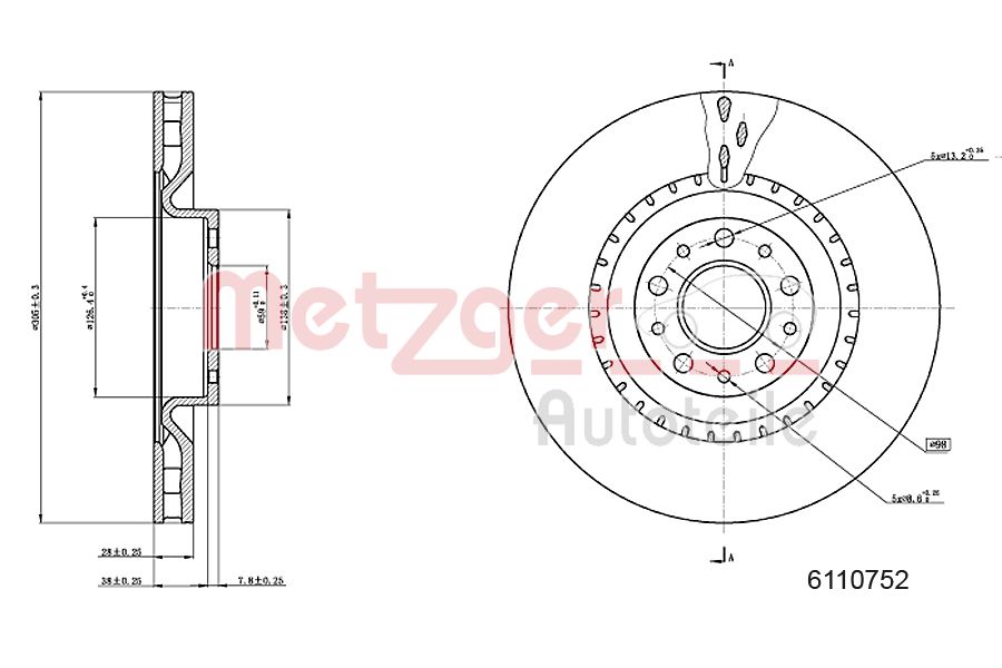 Remschijven Metzger 6110752