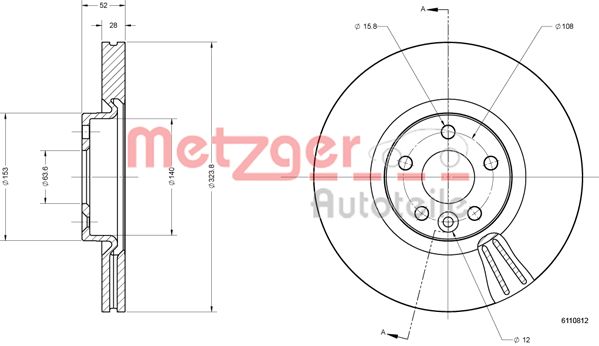 Remschijven Metzger 6110812