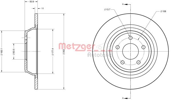 Remschijven Metzger 6110813