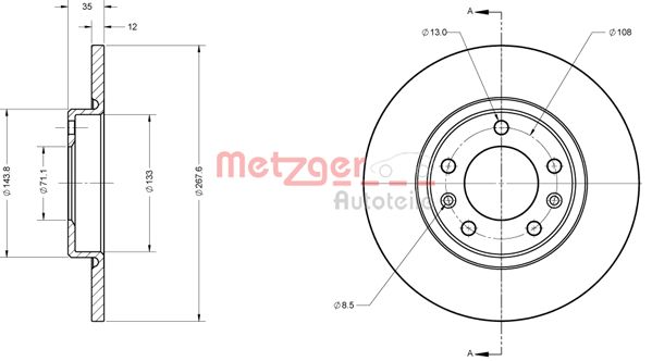 Remschijven Metzger 6110815