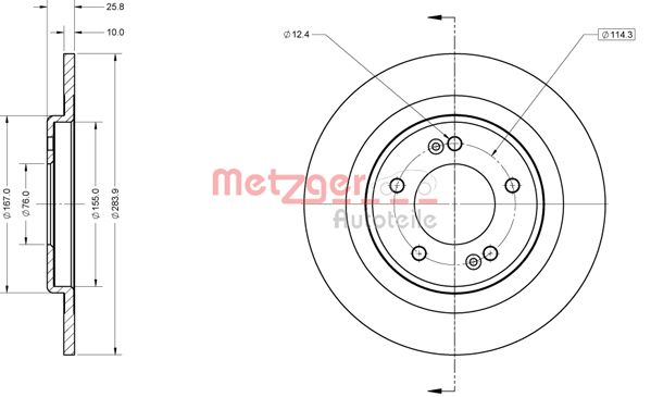 Remschijven Metzger 6110846