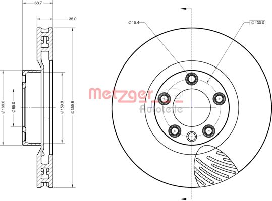 Remschijven Metzger 6110854