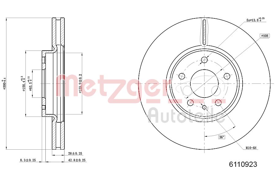 Remschijven Metzger 6110923