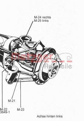 Metzger Stang/Steun wielophanging 53034019