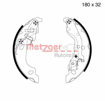 Remschoen set Metzger MG 737