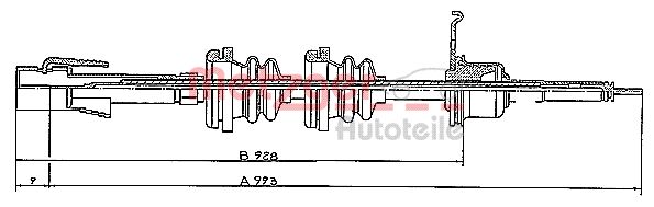 Kilometertellerkabel Metzger S 31024