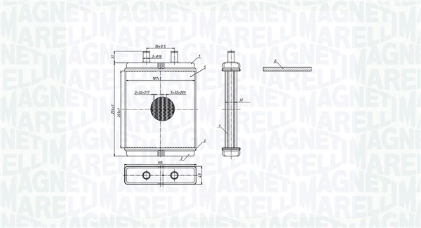 Kachelradiateur Magneti Marelli 350218308000