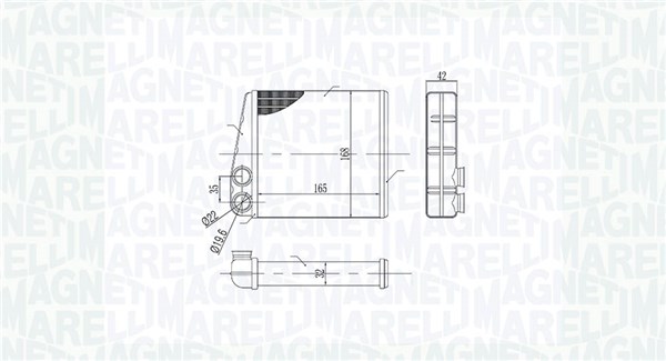 Kachelradiateur Magneti Marelli 350218440000