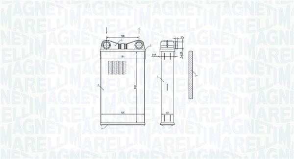 Kachelradiateur Magneti Marelli 350218472000