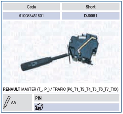 Knipperlichtschakelaar Magneti Marelli 510033451501