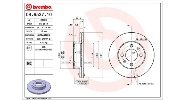 Remschijven Magneti Marelli 360406004900