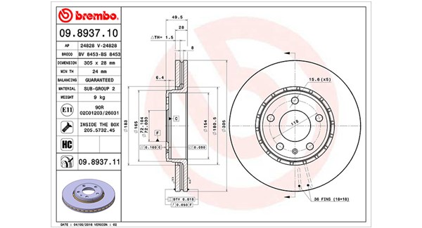 Remschijven Magneti Marelli 360406008800