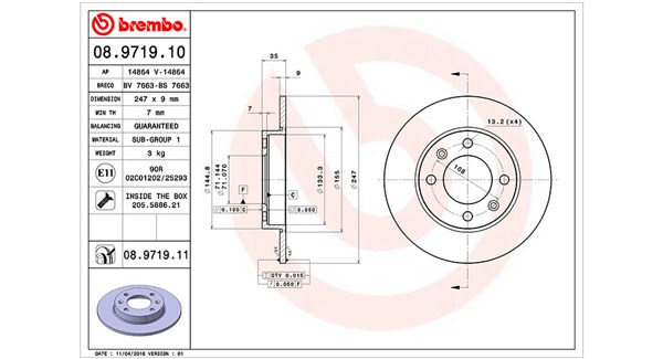 Remschijven Magneti Marelli 360406019100