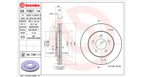 Remschijven Magneti Marelli 360406020000