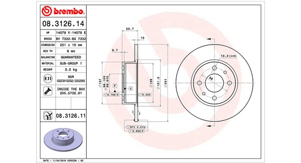 Remschijven Magneti Marelli 360406021000