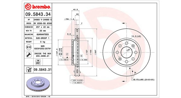 Remschijven Magneti Marelli 360406024300