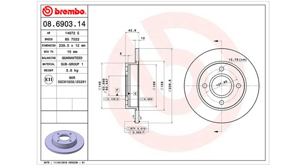 Remschijven Magneti Marelli 360406025700