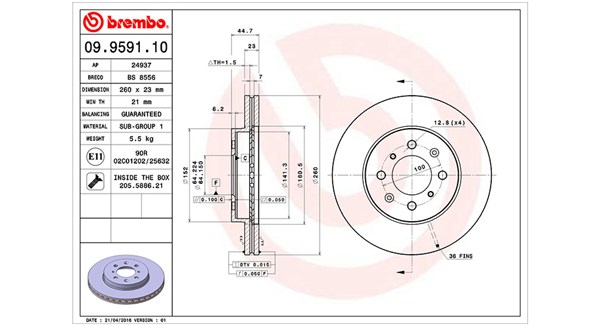 Remschijven Magneti Marelli 360406028400