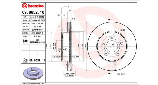 Remschijven Magneti Marelli 360406029900