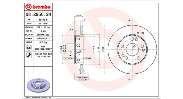 Remschijven Magneti Marelli 360406030800