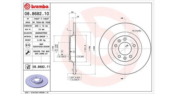 Remschijven Magneti Marelli 360406041500