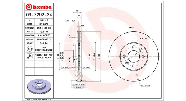 Remschijven Magneti Marelli 360406043300