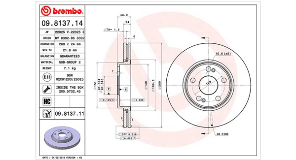 Remschijven Magneti Marelli 360406044000