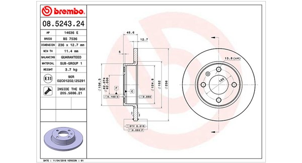 Remschijven Magneti Marelli 360406045200