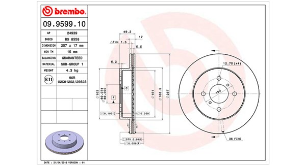 Remschijven Magneti Marelli 360406046200