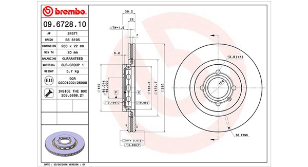 Remschijven Magneti Marelli 360406048500