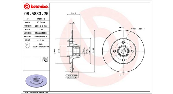 Remschijven Magneti Marelli 360406053100